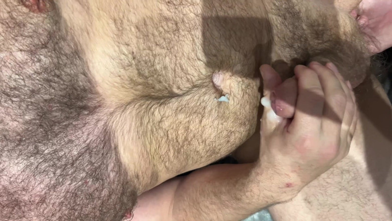 ScruffyStocky: เหงื่อออกขนดกด้านบน- บดเมล็ดหลังเปล่าเข้าไปในรูโลภบนโซฟาหนัง