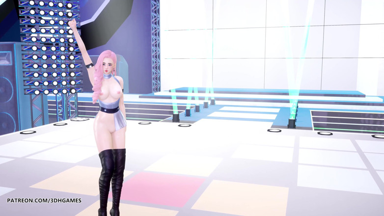 3D-Hentai Games: [MMD] Kep1er - naik! Ahri Seraphine Kaisa liga striptis panas legenda...