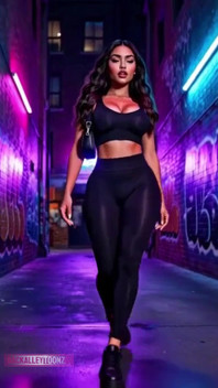 Friday Nightbeautiful Curvy Latina Model Walks
