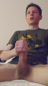 A skinny Guy Shoots a Huge Portion of Sperm and gets a Strong Orgasm
