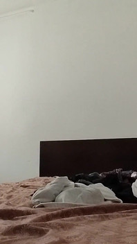 Amateur Woman Has Fun Trying on Clothes and Cutting Them.