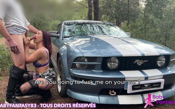 babyfantasy83: Babyfantasy83 - fucked jak samica pies na jej Mustangu po strzelaniu