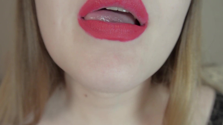 BustyVic: Close-up mouth, lips, tongue fetish