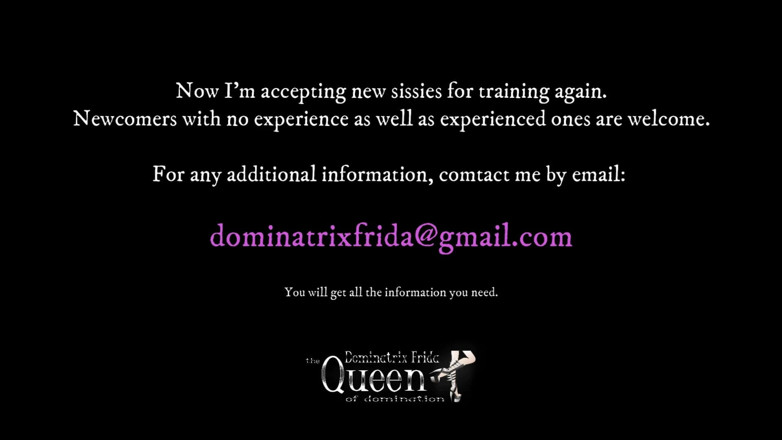 Dominatrix Frida: Sesi latihan sama banciku no.1