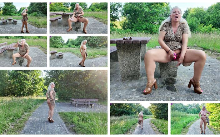 Rosella Extrem: Utomhus spruta med fittajuice sväljer och naken promenad!