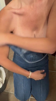 Wifey Taking a Load on Her Big Breasts