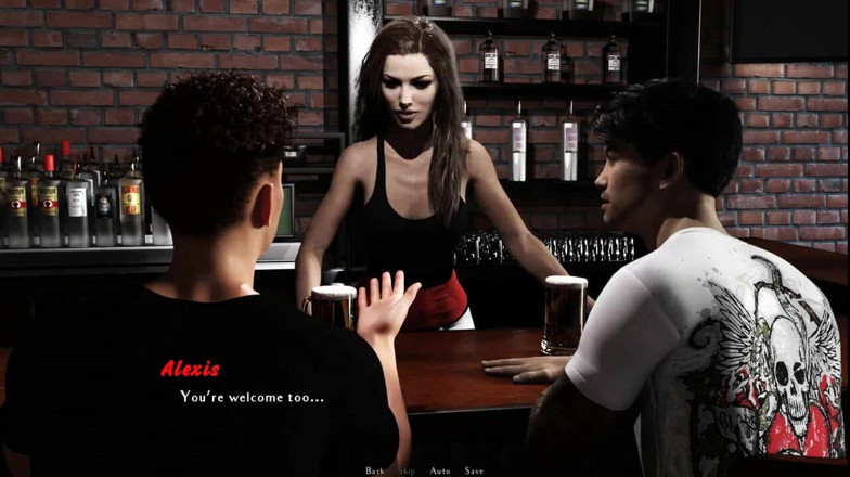 Dirty GamesXxX: Interwined: guy his friend and a sexy female bartender-Ep7