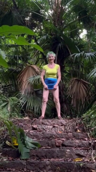 Walking up Old Stairs in the Hawaiian Rainforest