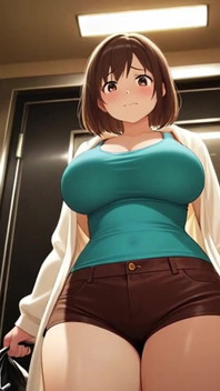 Moglie intrappolata nell'ascensore - XXX Fantasy con il vicino [ai/animazione]