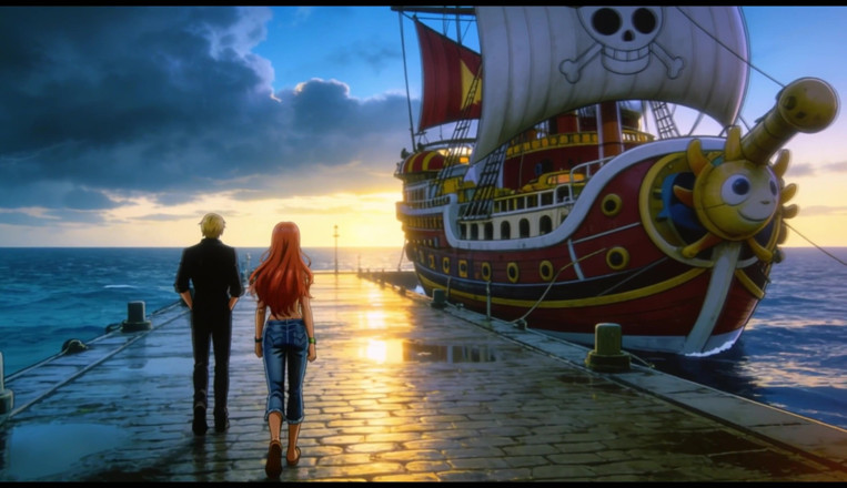 Sdanimacionescol: Nami Fucked Hard by Luffy and Zoro - Threesome on the...