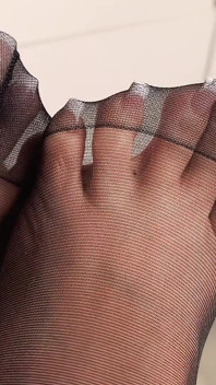 Black Reinforced Pantyhose Feet