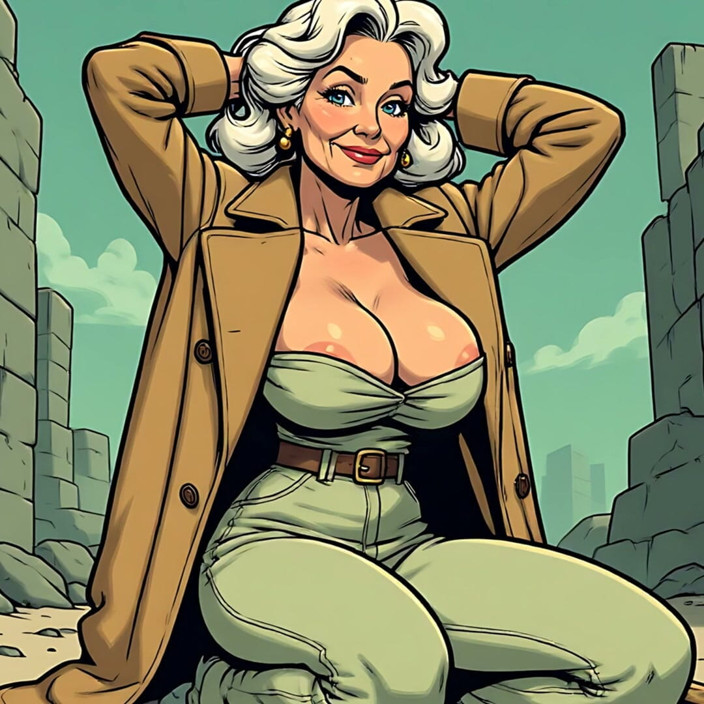 AI Porn: Granny and Mature Cleavage and Tits Art