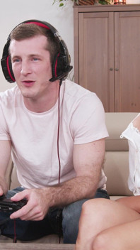 Stepmommy's Boy - Caring MILF Riley Jacobs Teaches Gamer Stepson Brick Danger How to Get Laid