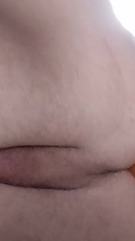 Anal masturbation with the sausage