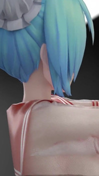 [mmd] Chocolate Cream Jk; Uniforme sexy da universitária; Saia ultra curta; Meias brancas; Salto alto vermelho