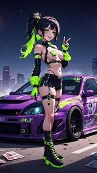 Gol Anime - autos calientes y chicas calientes