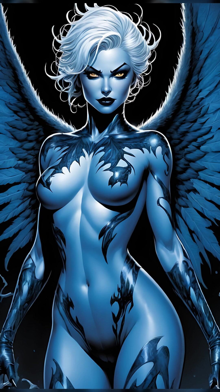 LustRender: Naken natt wing mörk frost Tendrils