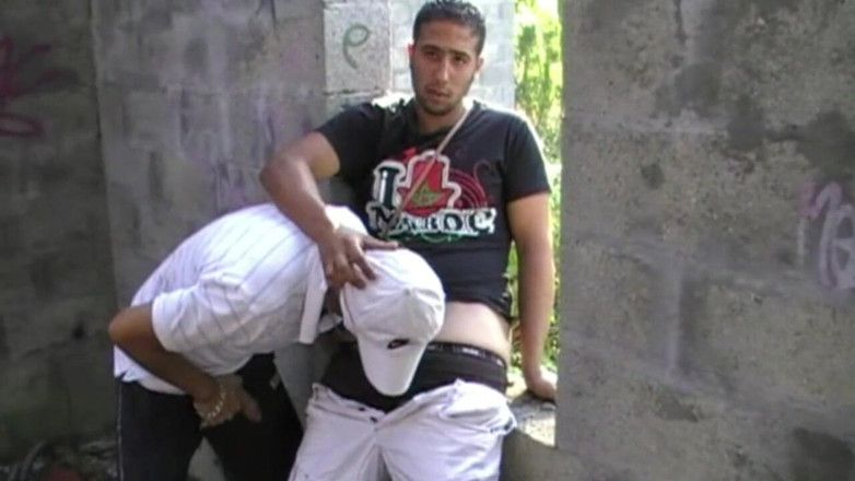 Gaybareback: Dominated by straight guy outdoor