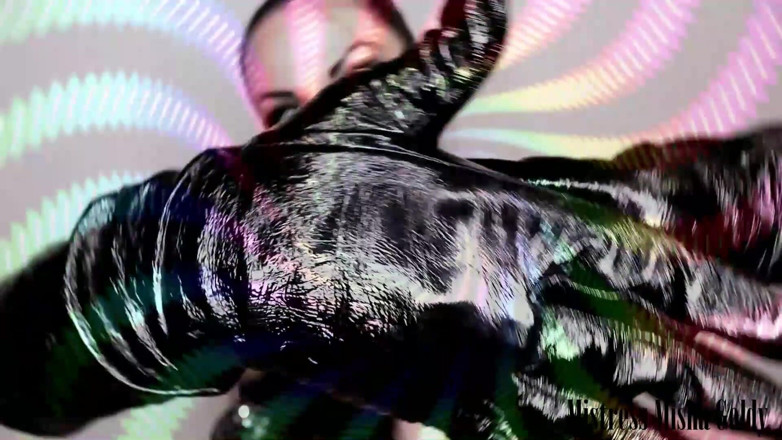 Goddess Misha Goldy: My shiny gloves own you! Strong mind fuck &amp; JOI