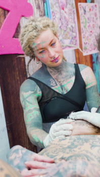 Tattooed Couple Fuck with Big Cocks Merry Gets Inked Foursome
