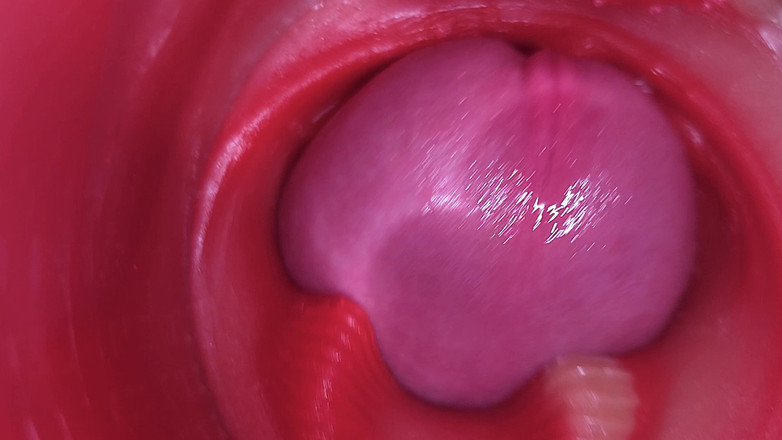 Creme sperm: Super éjaculation dans le vagin. Caméra interne excellente