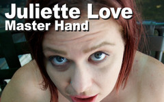 Picticon bondage and fetish: Juliette Love & Master Hand striptýz mazlené honění