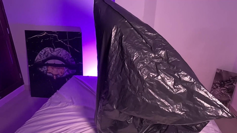 Rollerpublic: Girl in Garbage Bag Plays with Her Breath