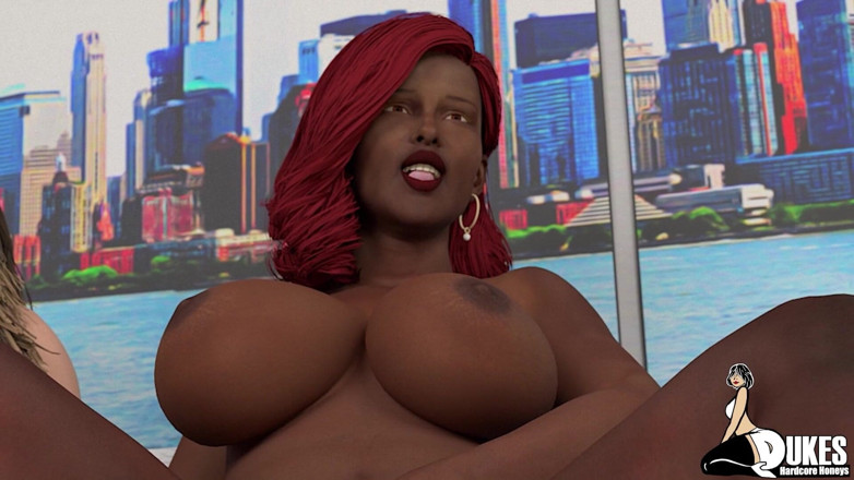 Dukes Hardcore Honeys: Une femme au foyer excitée prend une grosse bite noire...