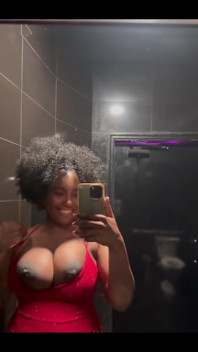Prego Belly and Titties in the Bathroom