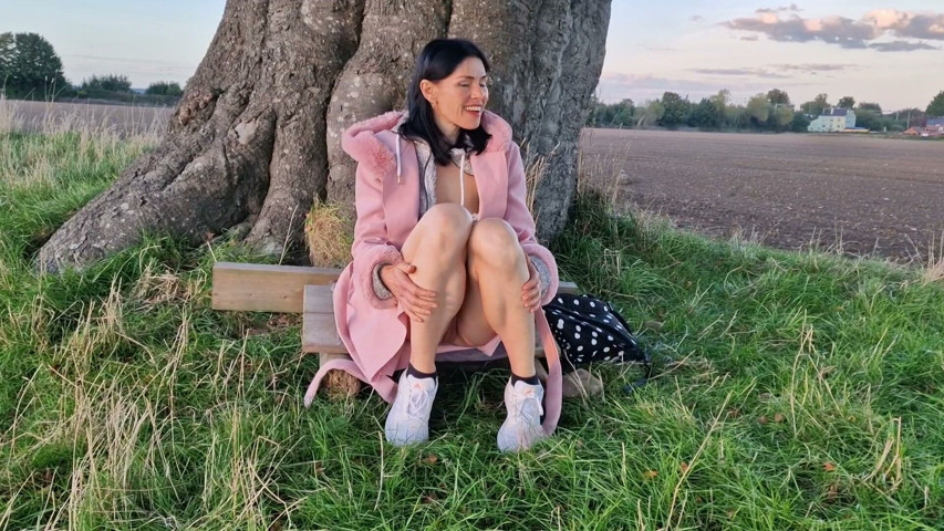Outdoors Naked with Wide Open Legs (Nicky Brill) Outdoors Naked with Wide Open Legs (Nicky Brill)