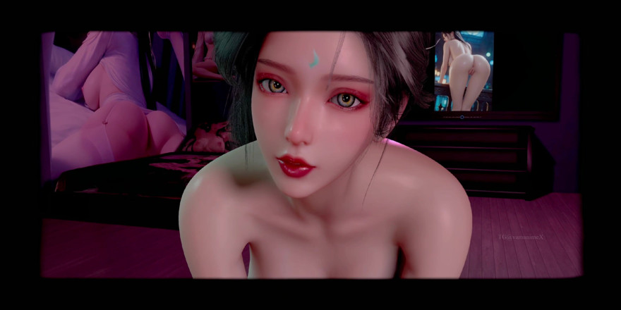 Why fuck so hard: 3Dで大きな胸を描いたアジア系ストリッパーがBBCに激しく犯される