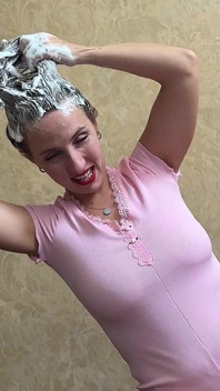 Overflow Shampoo Hair Tease Ponytail Style