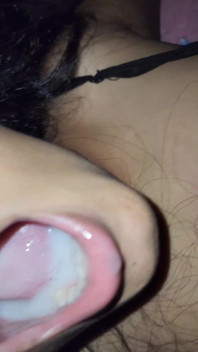 Beautiful Indian GF Huge Cum on Her Mouth in Her 21st Birthday