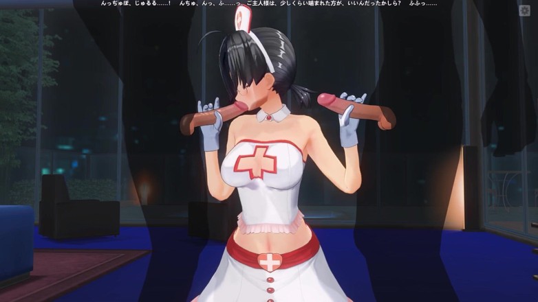 H3DC: 3D hentai nurse sucks dick from two patients at once