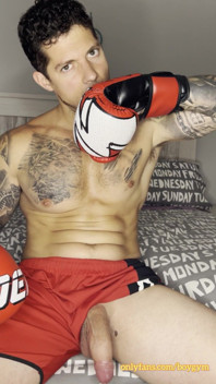 Fighter Big Cum! with No Hands