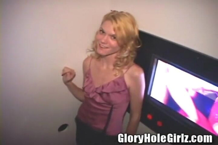Glory Hole Girlz: Anal only - Blonde Wife Skinny Whore Sucking Dicks in Glory...