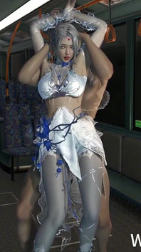 3D Sexy Asian Cosplay Slut Got Fucked in Public