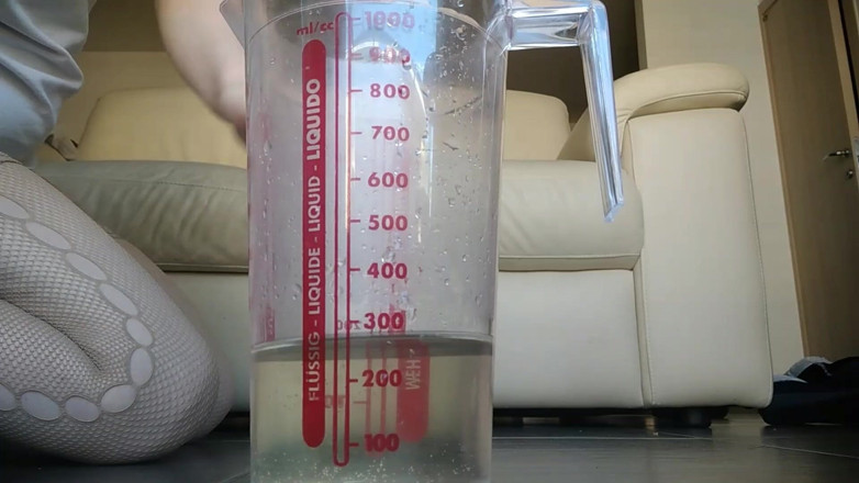 RavenBigAss: Peed in doggy in a graduated container after holding it...