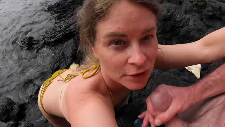 Jade Kink: Sert amatör açık havada oral seks ve yüze boşalma