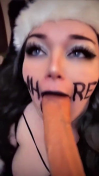 Fat Christmas Whore Sucks 3 Cocks