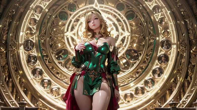 Seraphina Vale: Ratu Angel blonde! Sacred Kneeling Di Katral Grand, Jubah Hijau...