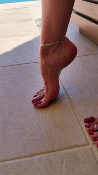 Feet by the Pool