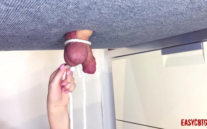 AnnyCandyPainboy: Mistress Tied Balls and Dick and Plays with Them Easycbtgirl