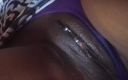 Super sexy ebony cuties: Gnugga min våta rakade fitta kastade mina knickers stönande orgasmer