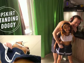 SexyGamingCouple: From under view standing doggy style fucking little petite Asian...