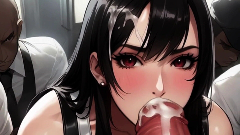 Spicy Toons: Tifa bertetek besar &amp; Aerith Star kecil molek dalam toon pedas:...