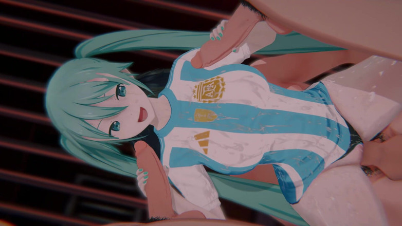 Tomu aisuman: [3d Hentai] - Hatsune Miku (Argentinien) Weltmeisterschaft 2026 Finalstrafe (gefesselt Argentinien Supporter &amp; POV Sandwich...