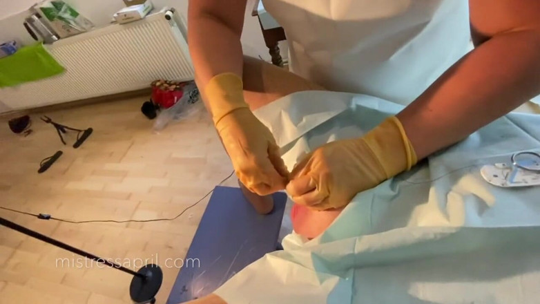 Mistress April: Dominatrix mistress April - clinical cock sewing