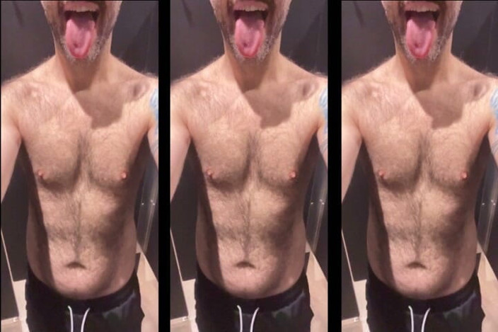 Hairy Wolf: Handsome Hairy Hung Shower Bator Horny at the Gym Needed...
