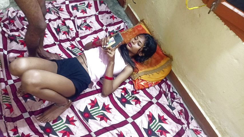 Indian Teen Hot Step Sister Boobs Fucking on Bed (Sakshi World)